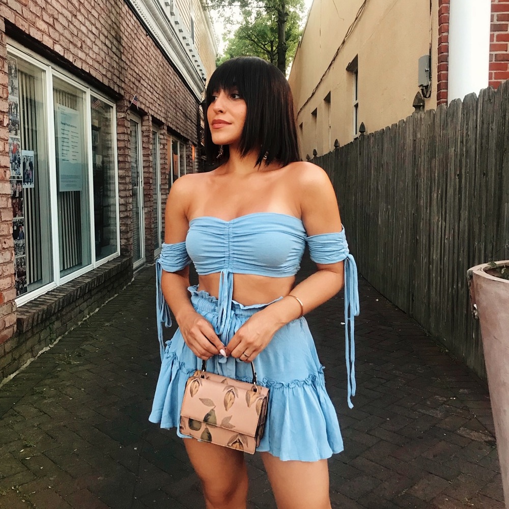 Two piece blue set